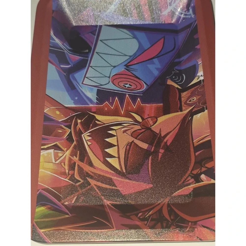 Alastor x Vox Small Metal Rolling Tray 7x5 Hazbin Hotel Utility Tin Valet Tray